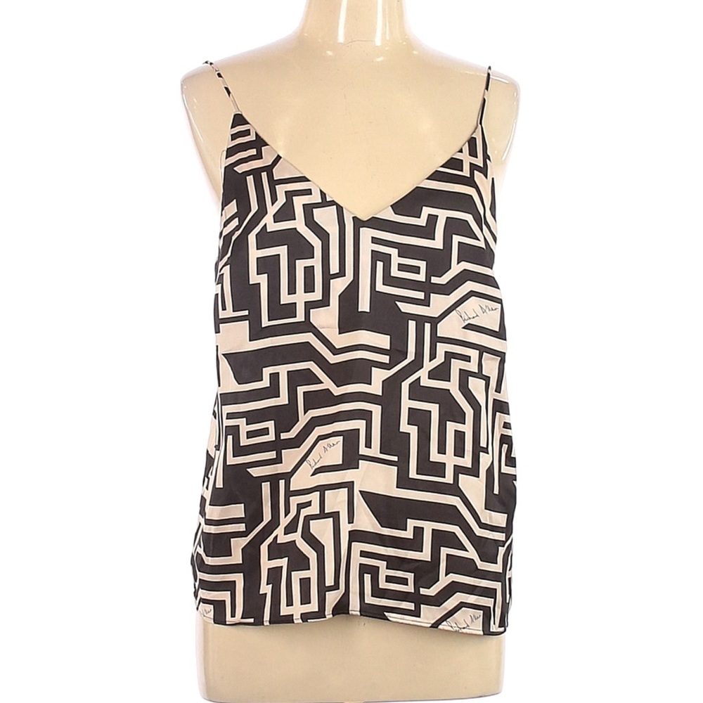 Richard Allen x HM graphic print 60s silky camisole blouse